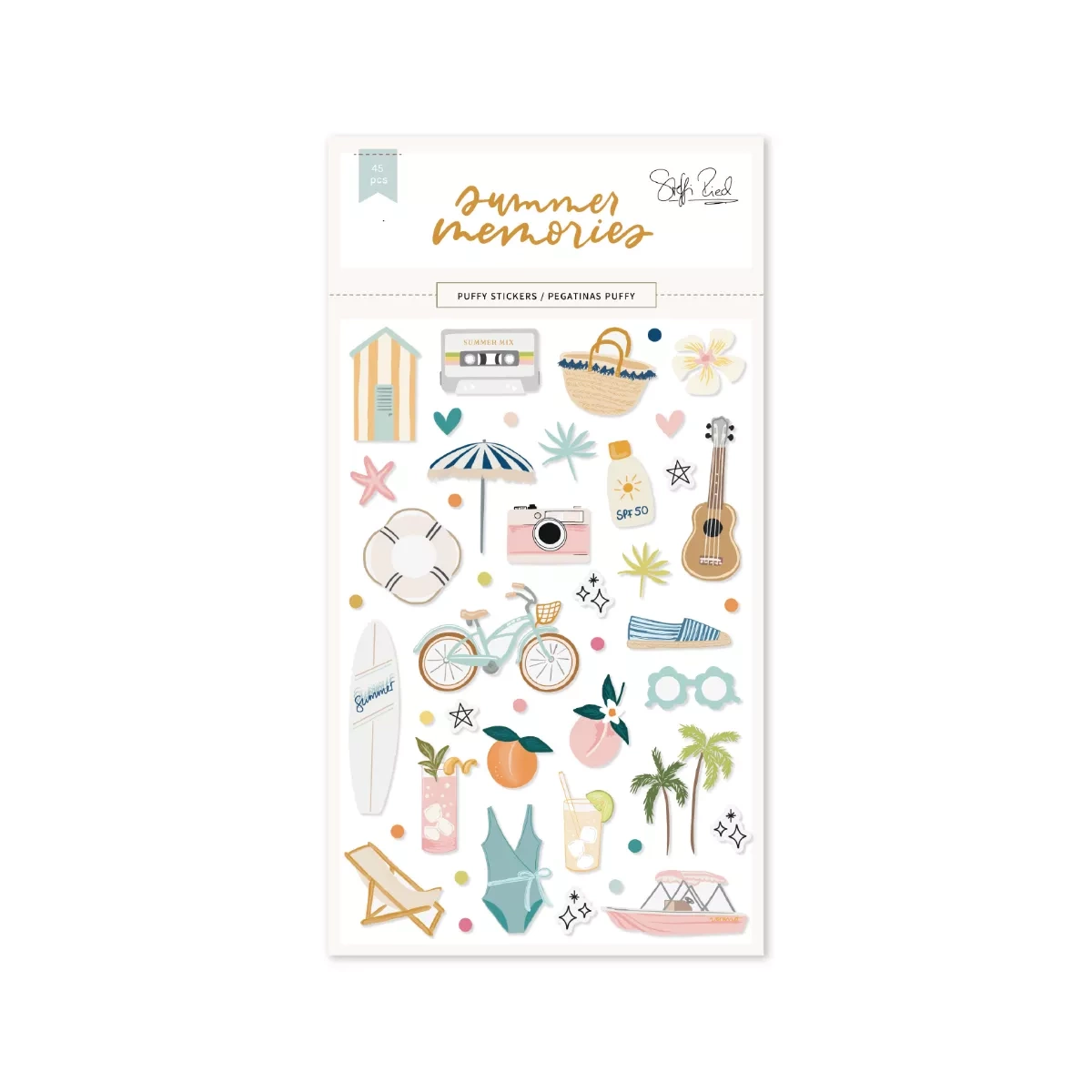 Summer Memories Puffy Ilustraciones - Lora Bailora