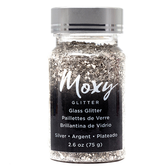 Glitter  brillantina de vidrio Moxy - Plateado