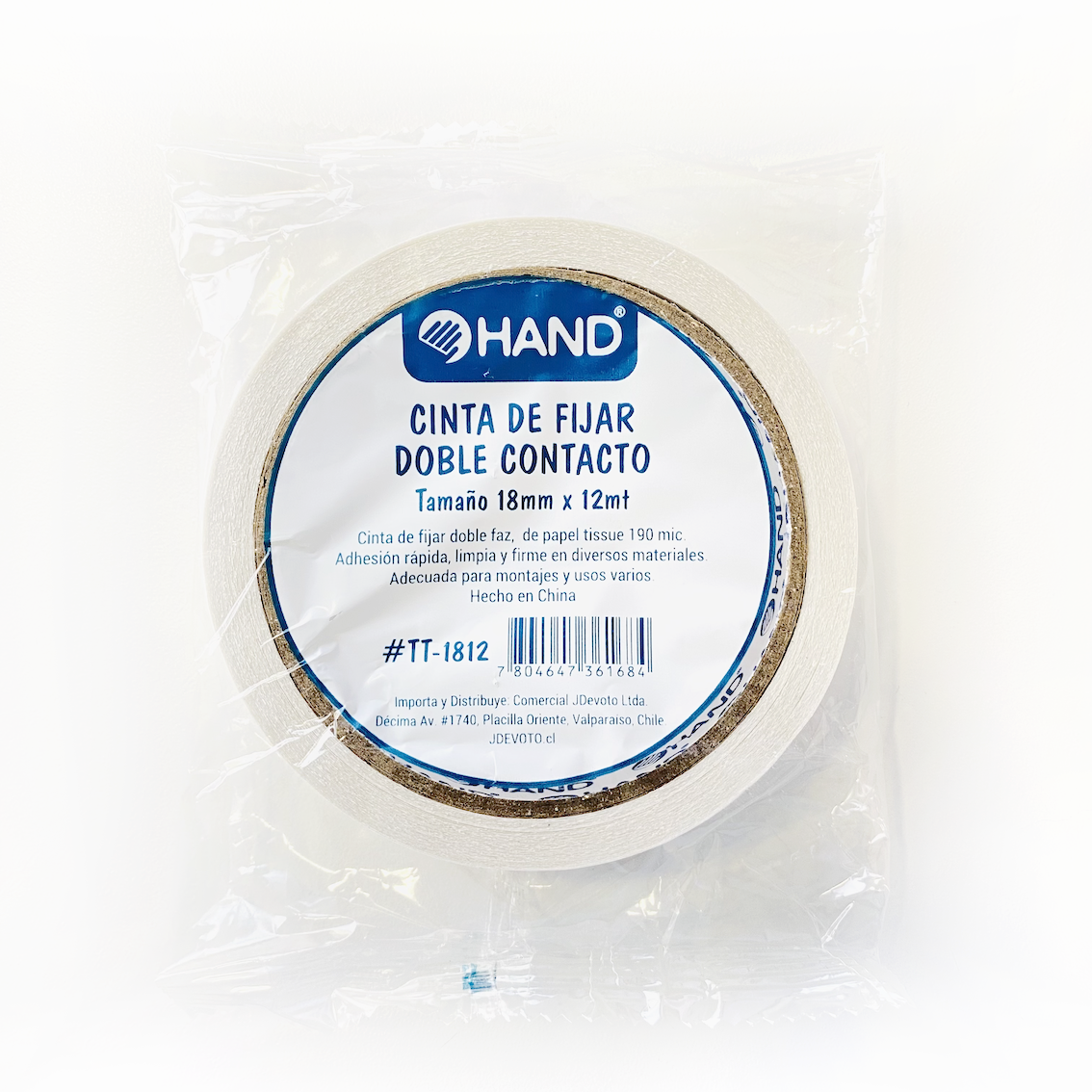 Cinta Doble Contacto 18mm x 12m Hand