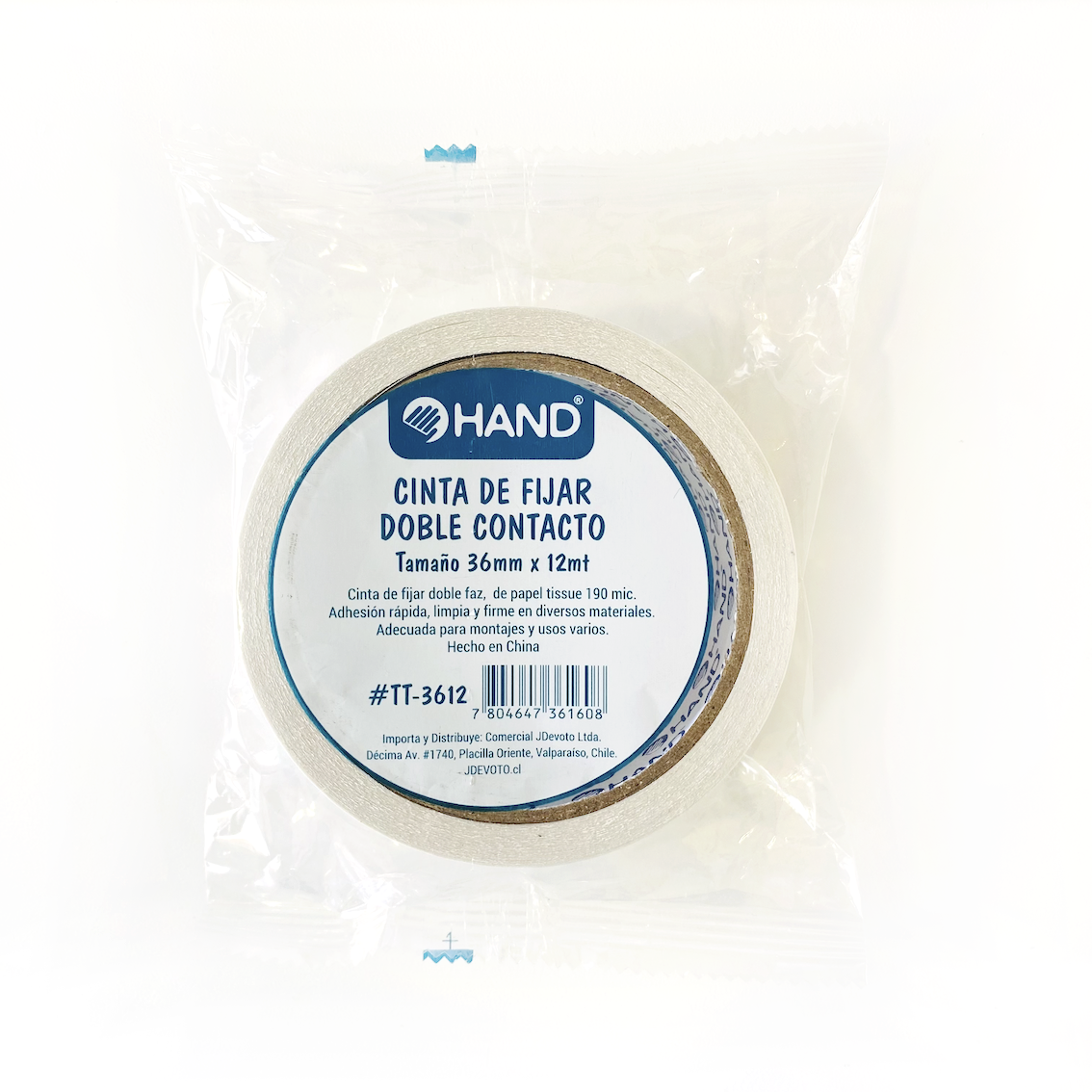 Cinta Doble Contacto 36mm x 12m Hand