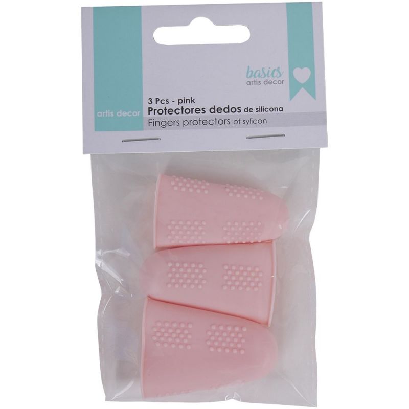Set de 3 protectores de silicona  para dedos Rosa