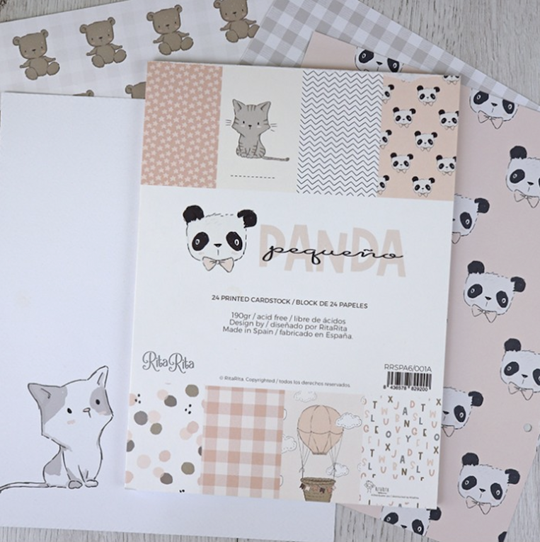 Blok papeles "Pequeño Panda"  6x8 - Alúa Cid
