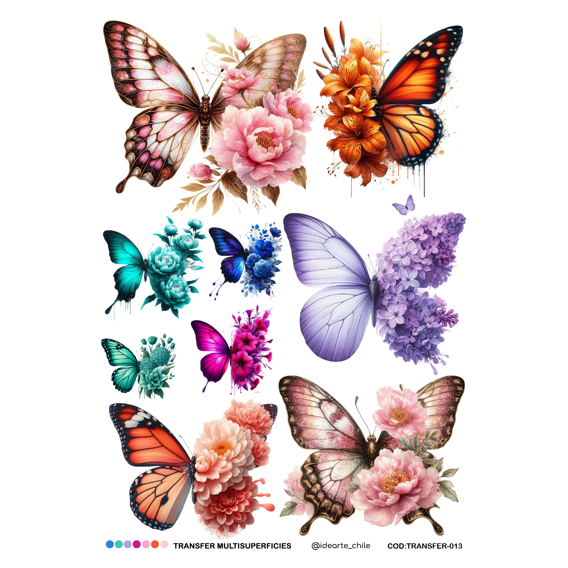 Transfer B5 Mariposa Flores