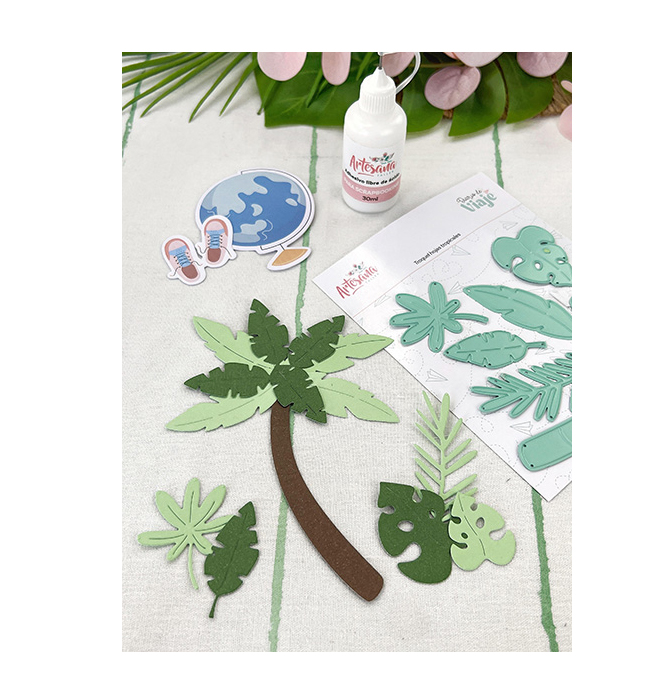 Troquel Hojas Tropicales Diario de Viaje