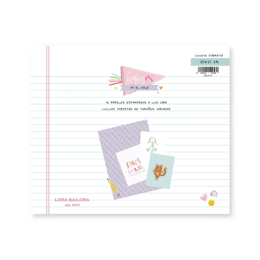 Kit papeles Baby M va al cole