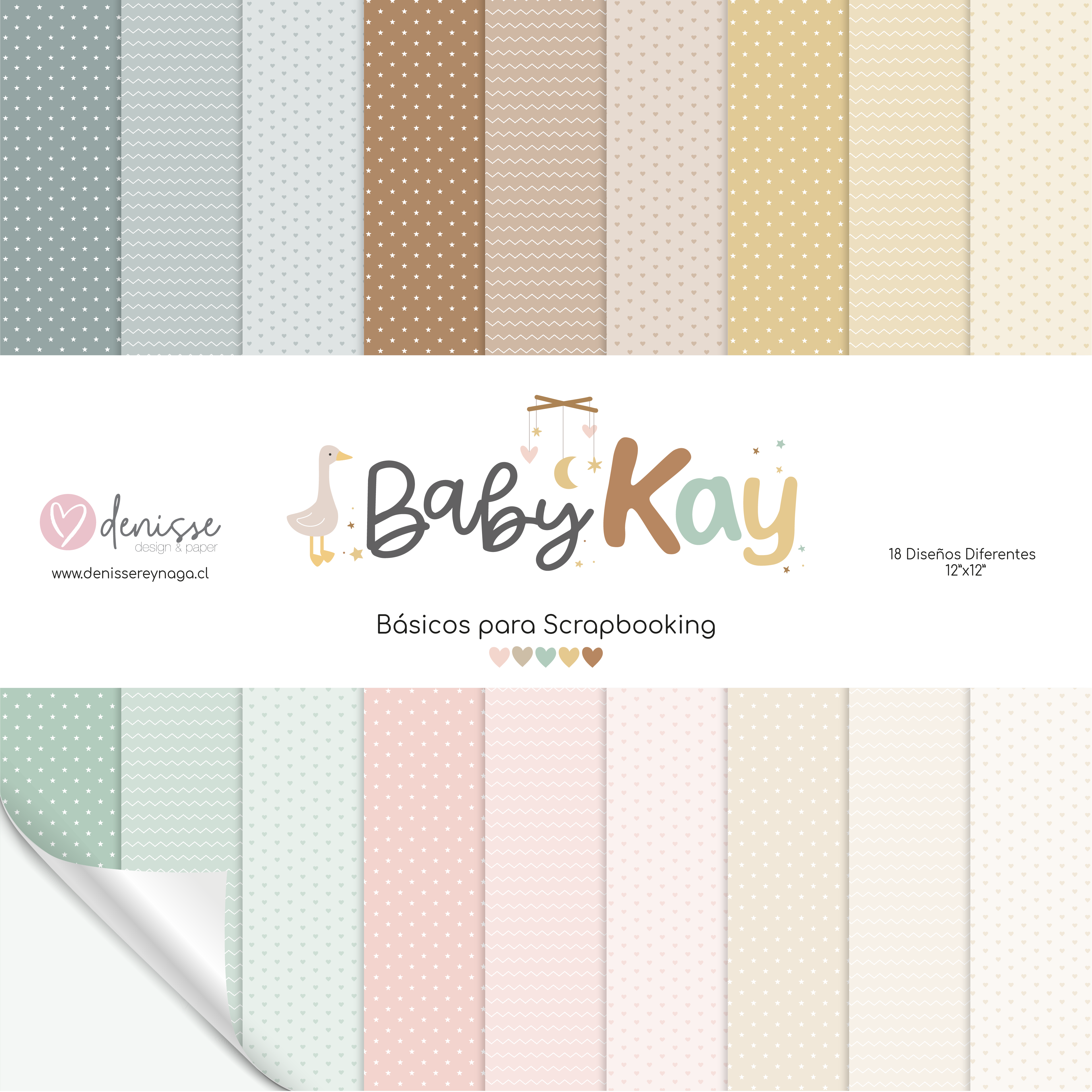 Colección Digital de Papeles Básicos BABY KAY