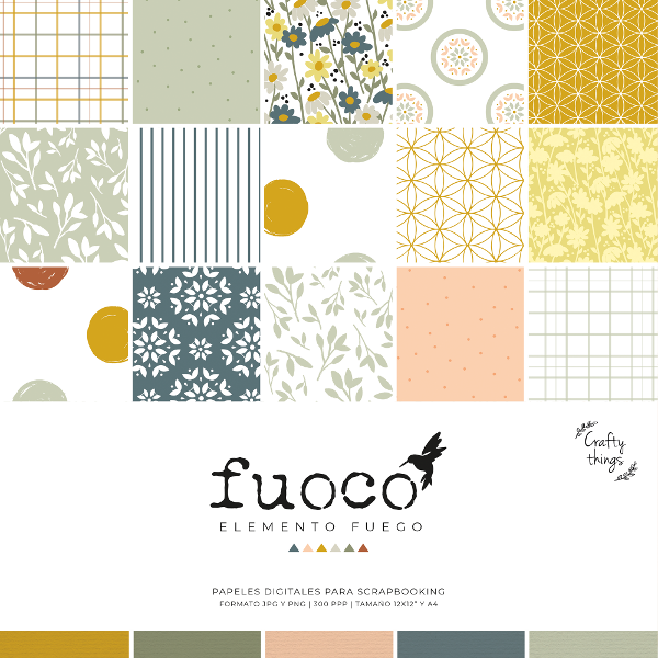 Kit Papeles FUOCO - Crafty Things