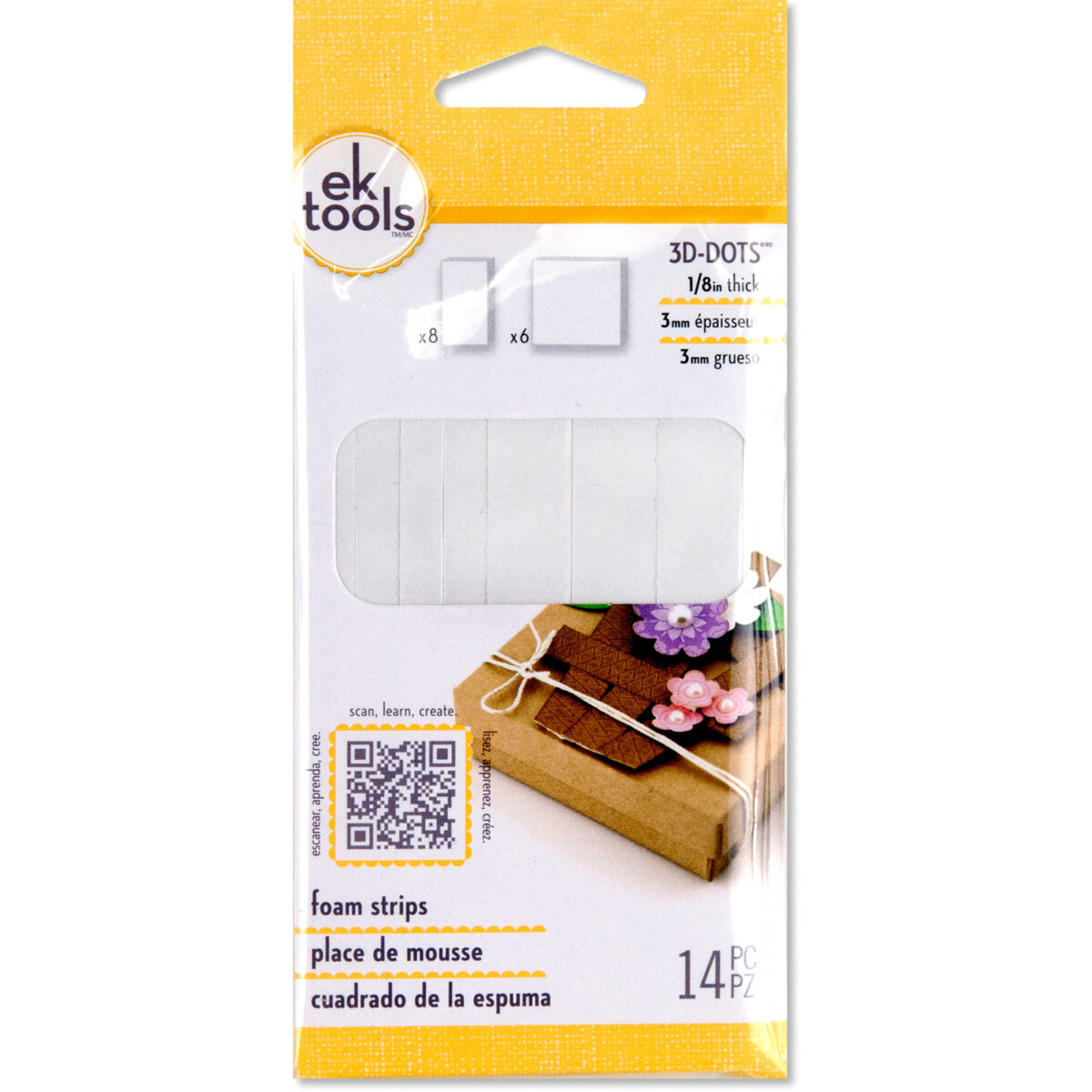 Adhesivo dimensional Foam Strips - EkTools