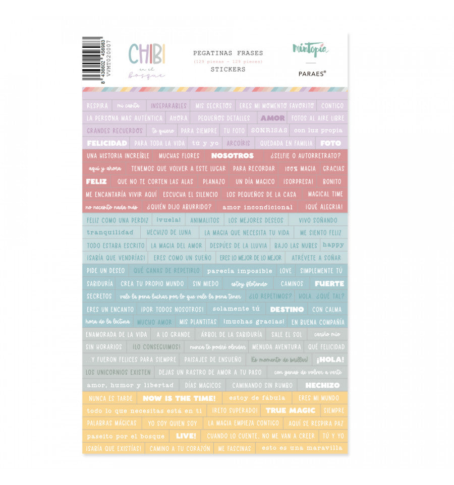 Pegatinas frases Chibi - Mintopía