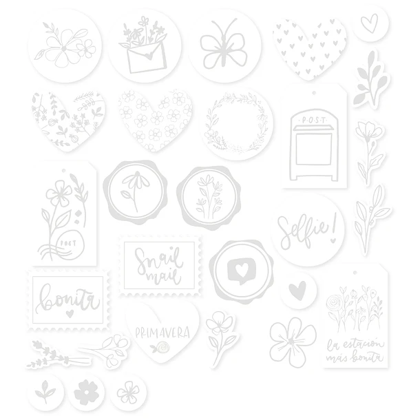 Die Cuts papel de acuarela Pétalos - Mintopía