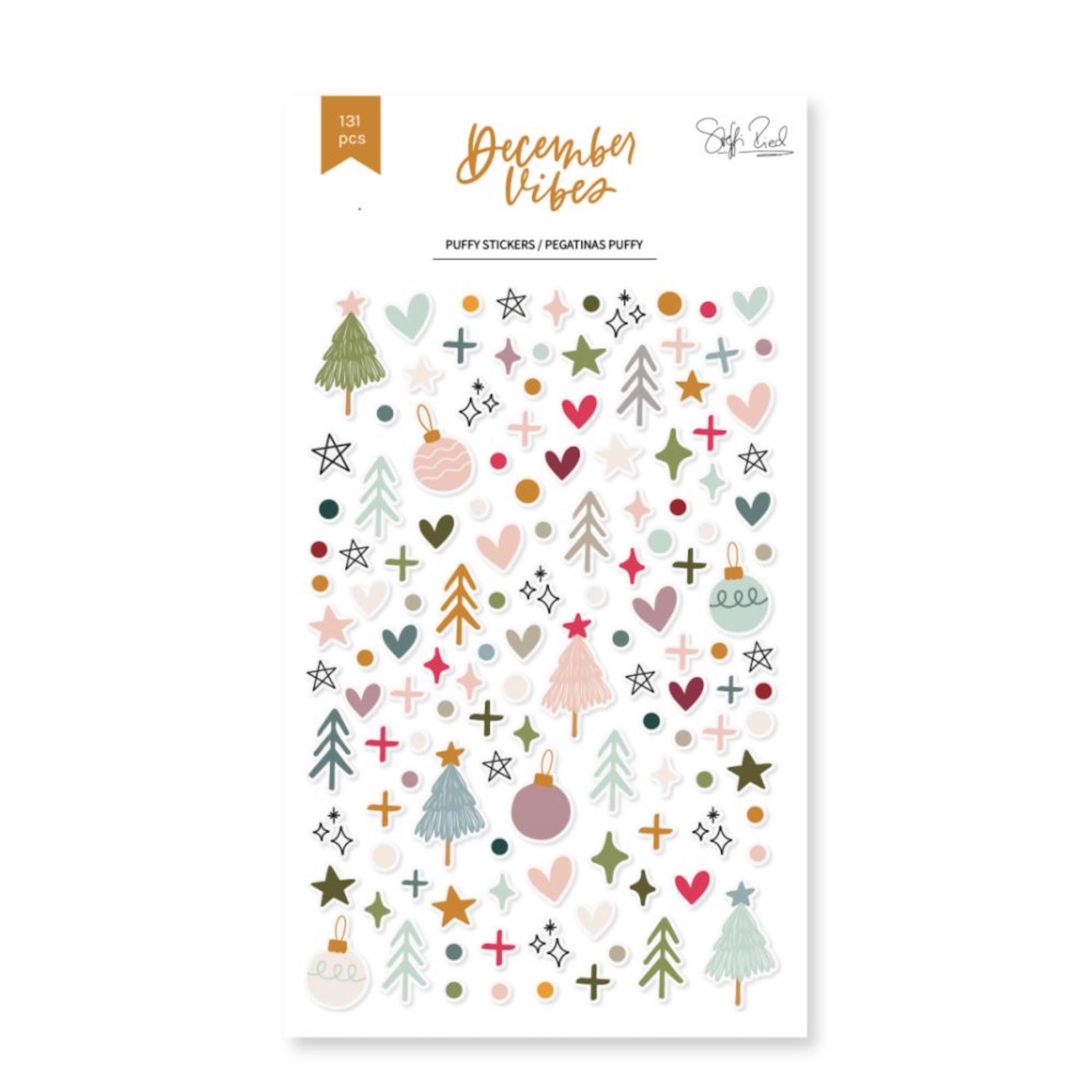 Puffy Sctickers December Vibes - Lora Bailora