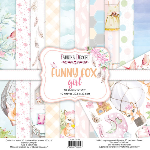 Kit papeles Funny Fox - Fabrika Decoru