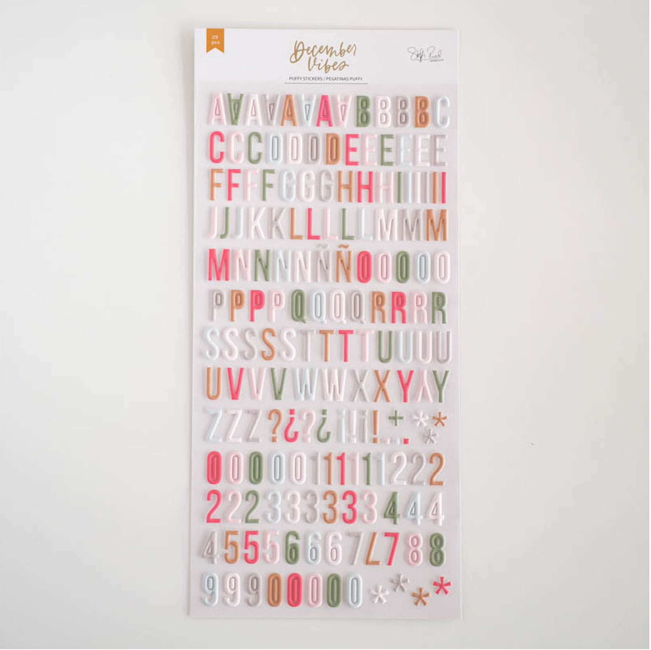 Puffy Stickers ABC December Vibes - Lora Bailora