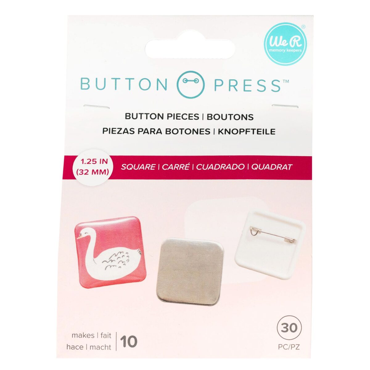 Button Press – Chapitas Cuadradas - We R