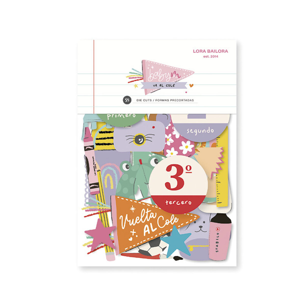 Die cut Baby M Va al Cole - Lora Bailora