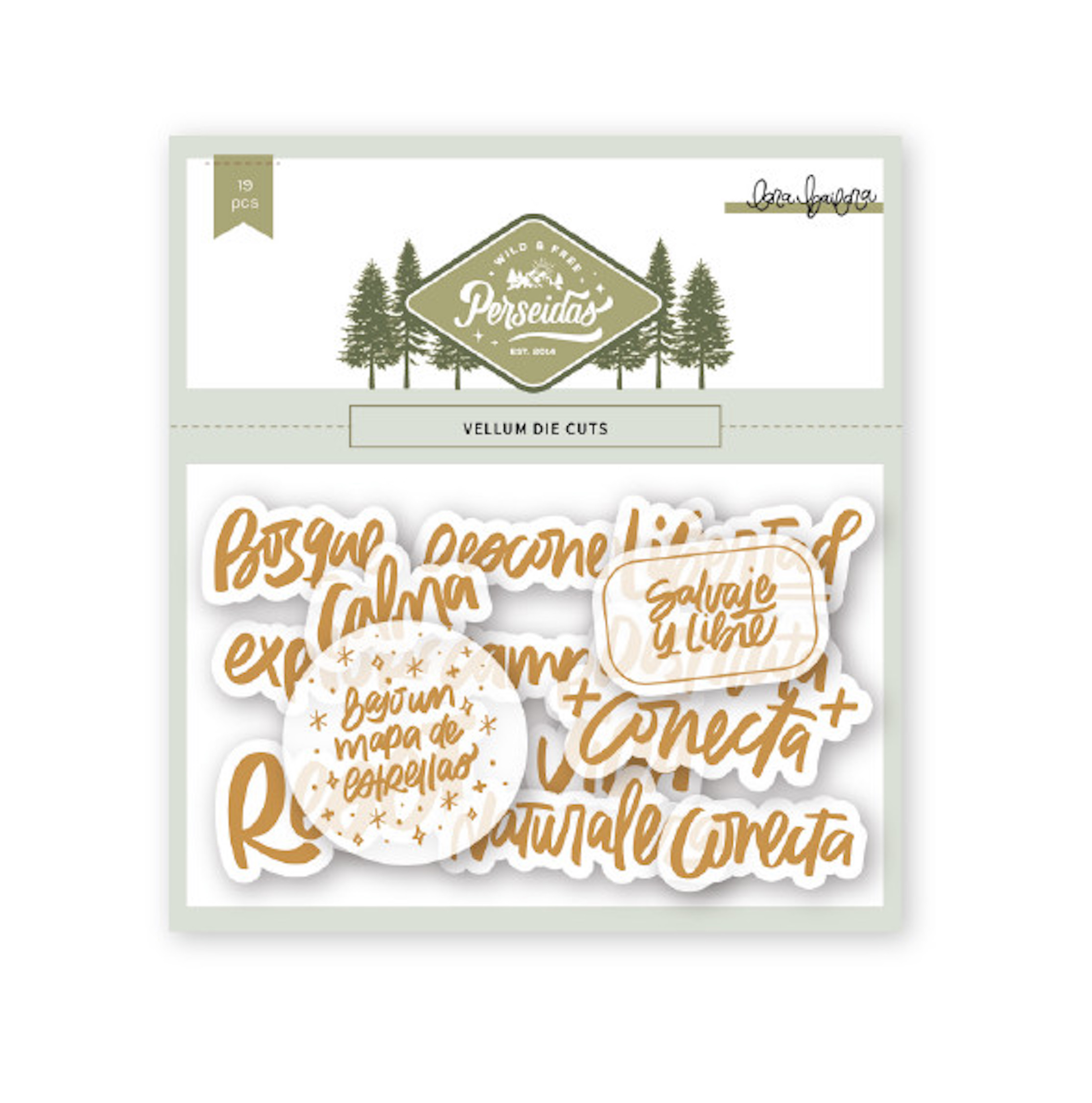 Die cut vellum Perseidas - Lora Bailora