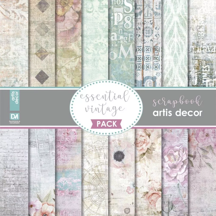 Kit papeles Essential Vintage - Artis Decor