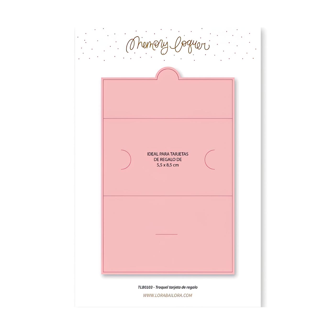 troquel tarjeta de regalo memory loquer- Lora Bailora