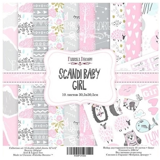 Kit Papeles Scandi baby Girl - Fabrika Decoru