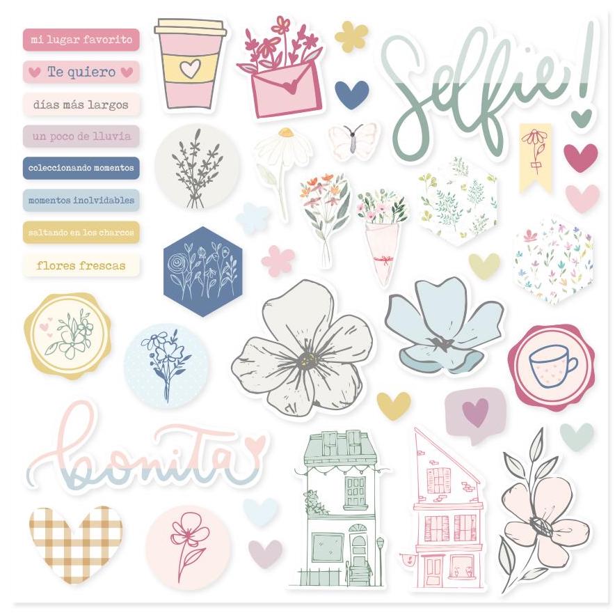 Chipboard Pétalos - Mintopía