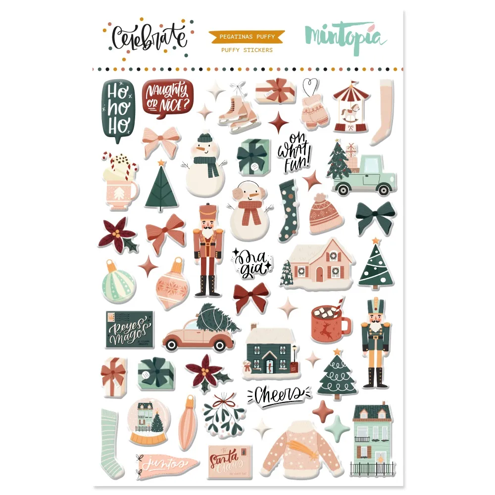 Pegatinas puffy ilustraciones Celebrate – Mintopía