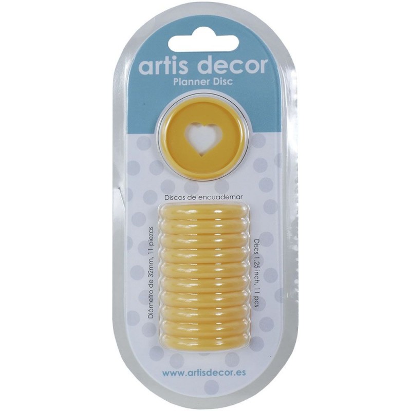 11 Discos para Planners amarillo- ArtistDecor