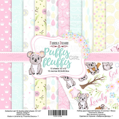 Kit papeles Puffy Fluffy - Fabrika Decoru