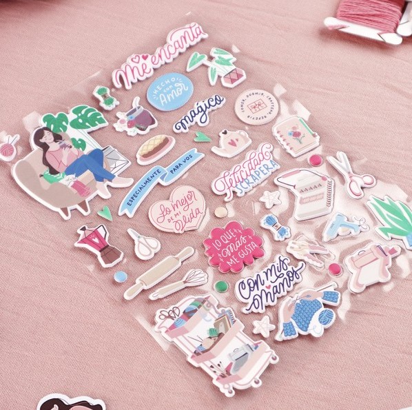 Pegatinas Puffy Con Mis Manos - Artesana Taller