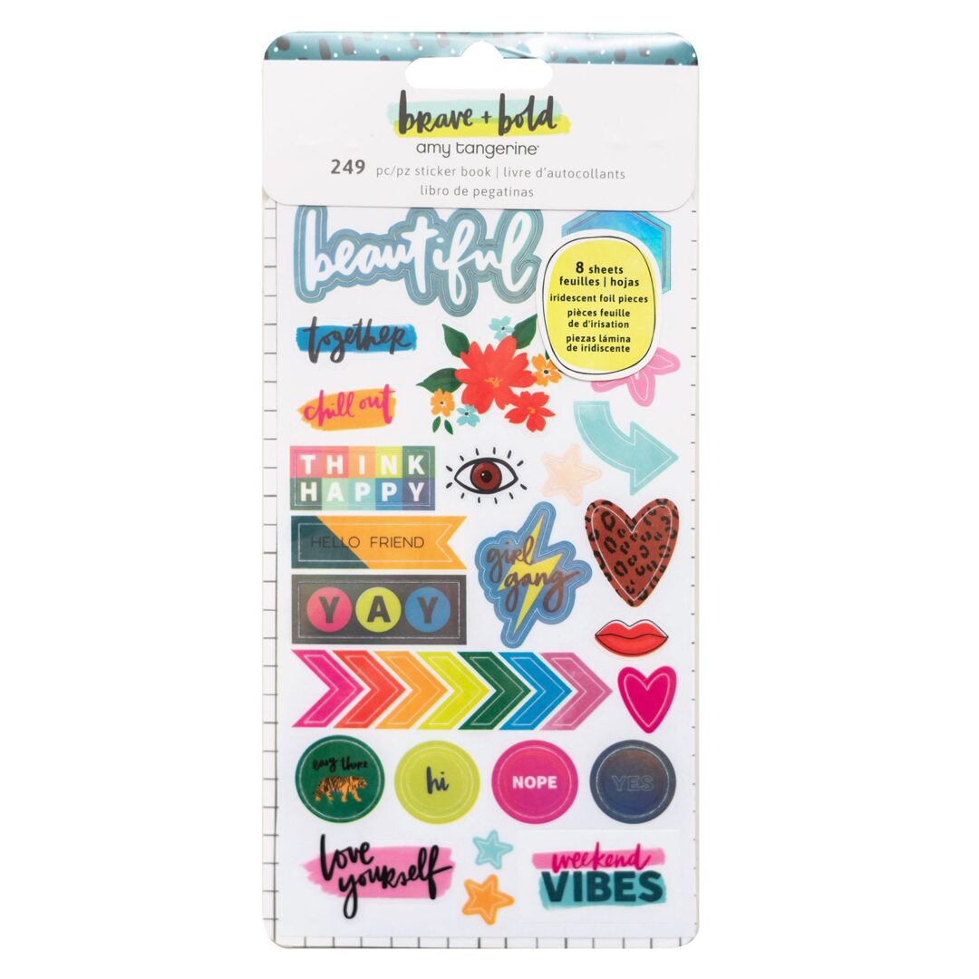 Libro Stickers Brave Bold - Amy Tangerine