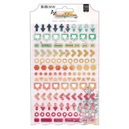 Stickers Puffy Beautiful Things - Bo Bunny