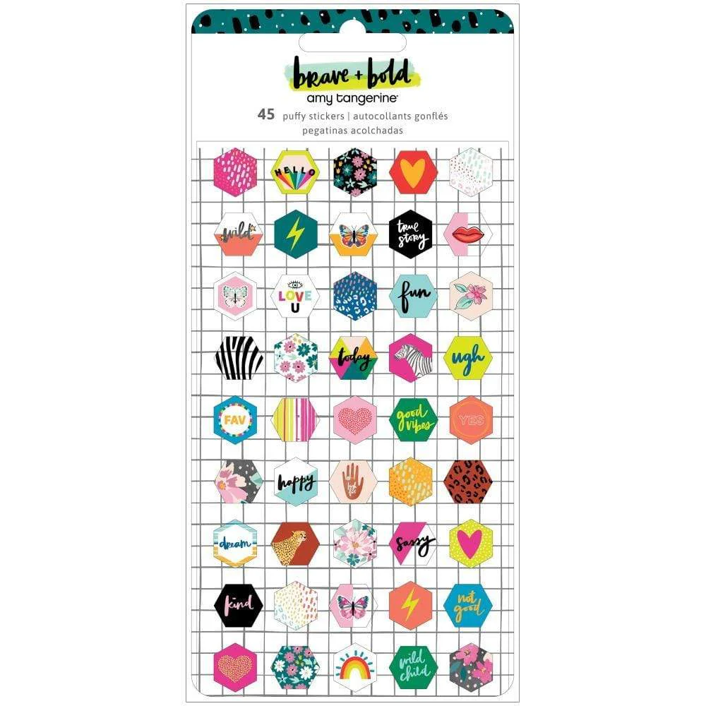 Stickers Puffy Brave Bold - Amy Tangerine