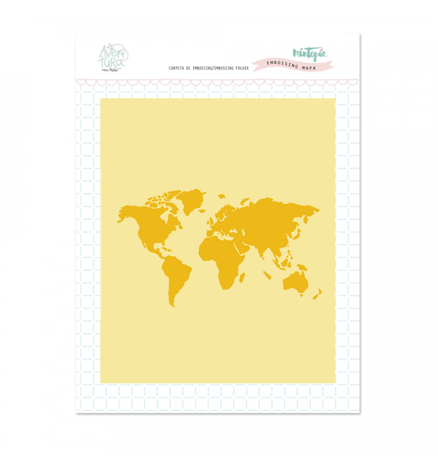 Carpeta Embossing Mapa - Mintopía