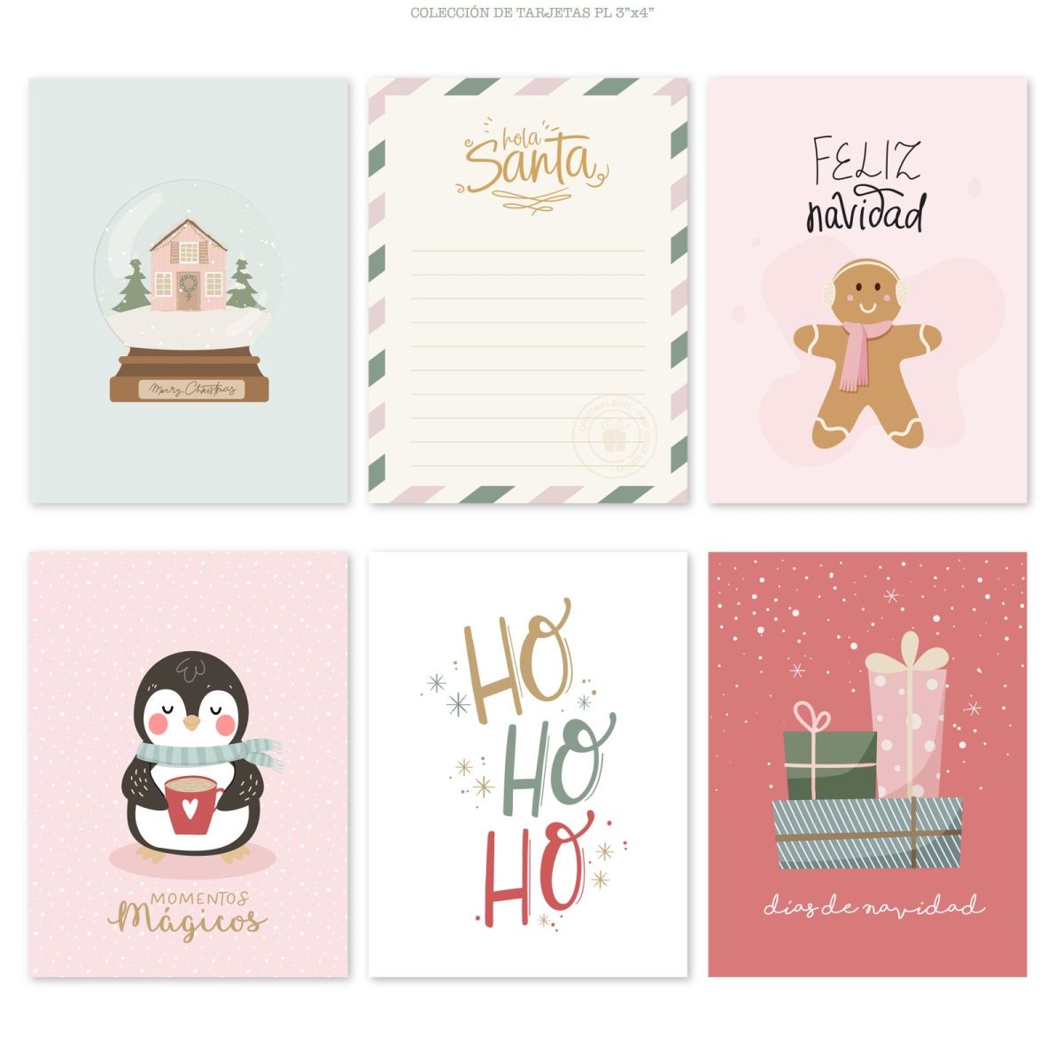 HO HO HO! 42 Tarjetas PL - Denisse