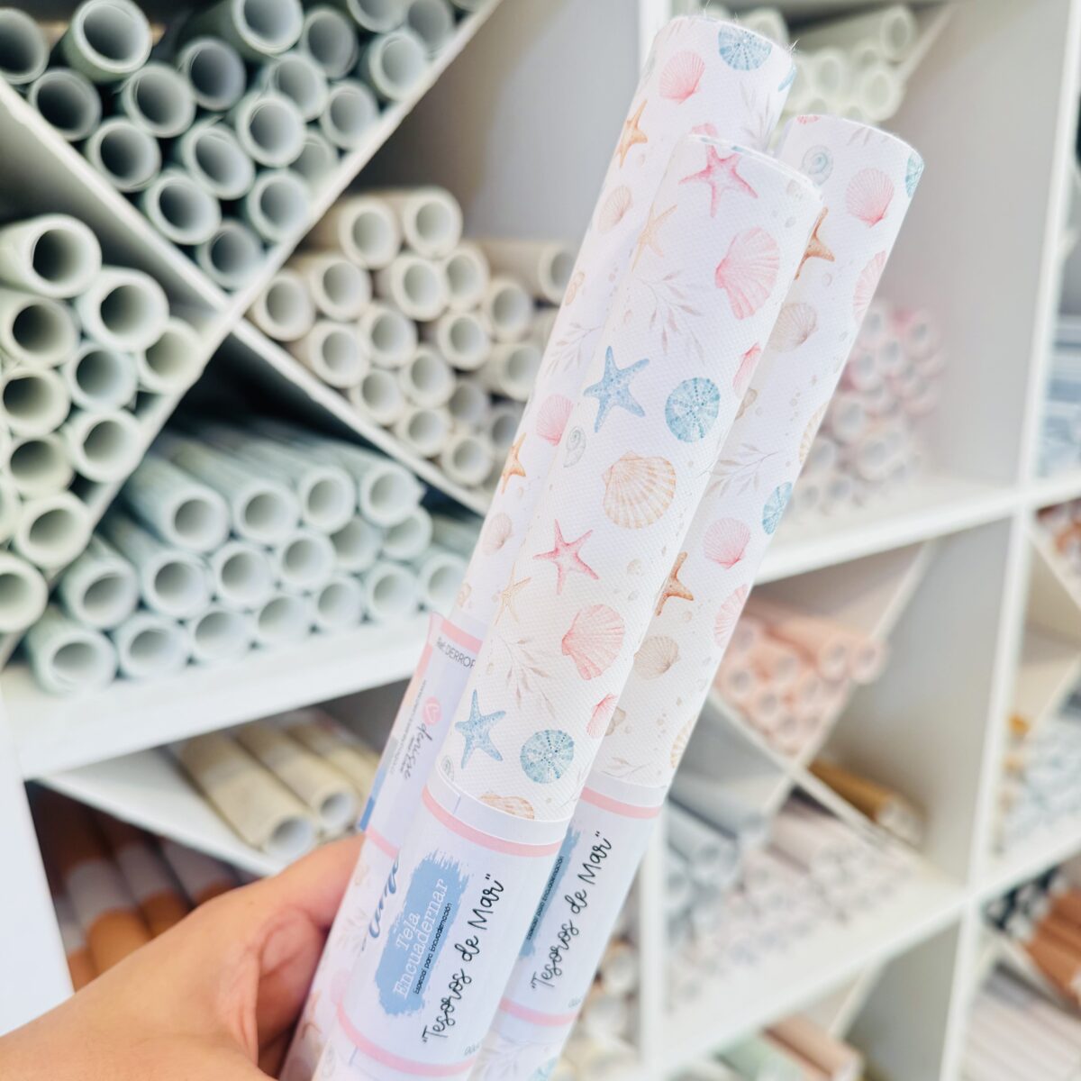 Tela Encuadernar - Tesoros de Mar